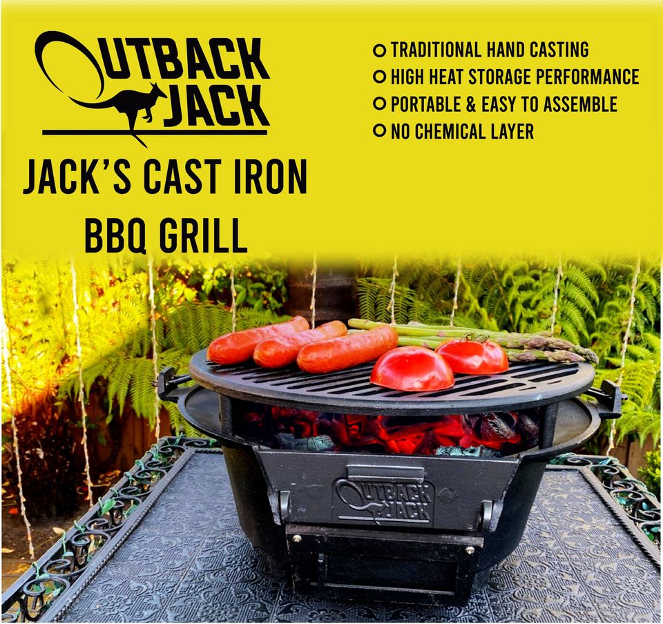 Outback Jack Cast Iron BBQ Grill