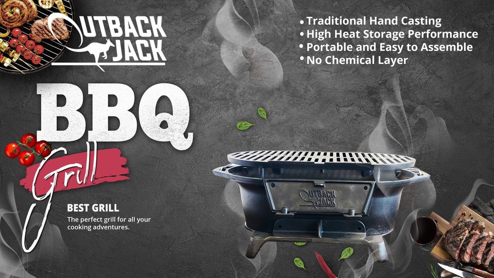 Outback Jack Cast Iron BBQ Grill